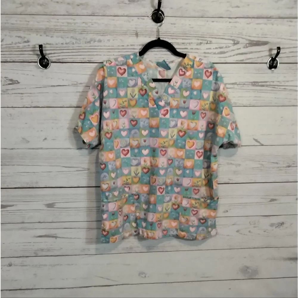 "Scrub H.Q." woman's nursing top